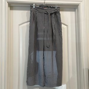 Pants with tie, elastic waistband, black and white. Philosophy brand, small